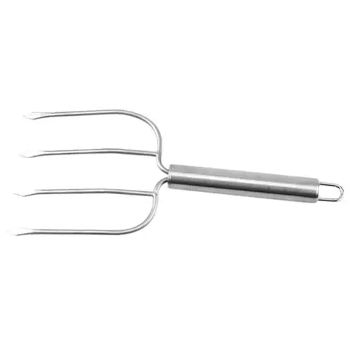 Produktbild: LALADEFIEE Gegrillter Fleischspieß Tranchiergabel Für Bbq Multifunktionale Grillgabel Aus Edelstahl Camping-grillgabel Mit Langer Lebensdauer