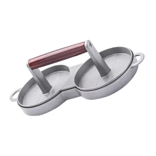 Produktbild: LALADEFIEE Hamburgerpresse Burgerpresse Aus Aluminiumlegierung Doppel-burger-smasher Einfach Zu Verwendende Patty-maker-form Zum Kochen Antihaftbeschichtetes Küchengerät