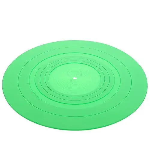 Produktbild: LALADEFIEE -statisches Silikonpad Für Schallplattenspieler Bruchsichere Matte Plattenspieler-zubehör Grün 295 Mm Durchmesser