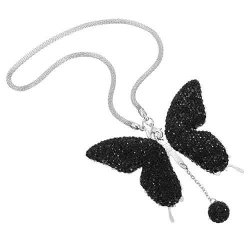 Produktbild: LALADEFIEE Strass Schmetterling Auto Charms Elegant Schmücken Rückspiegel Schimmernden Stil