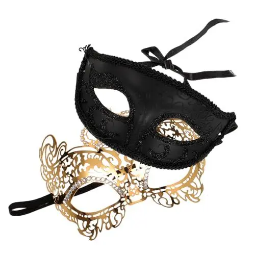 Produktbild: LALADEFIEE Metall-halbmaske Für Maskerade Halloween-party Cosplay Festivals Partys Maskenbälle Geburtstage Karneval
