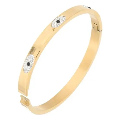 Produktbild: LALADEFIEE Teufelsauge Armband Armreif böser blick schmuck für frauen Goldarmband mit Diamanten Goldarmband mit bösem Blick Böser Blick-Schmuck frauen schmuck Rostfreier Stahl Golden