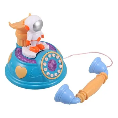 Produktbild: LALADEFIEE Wählscheibentelefon-Spielzeug Für Junge Mädchen Simuliertes Retro Telefon Mit Licht Und Musik Erkenntnisförderndes Kindertelefon Für Zuhause Und Kindergarten