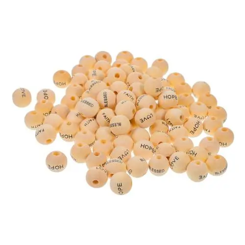 Produktbild: LALAFINA Dekorative Perlen Mit Segensworten 80 Stück Lose Perlen Für Armbandschmuck