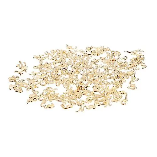 Produktbild: LALAFINA Buchstabenanhänger Aus Legierung – 104 Stück Goldperlen Für Halsketten Charm-perlen Zur Schmuckherstellung