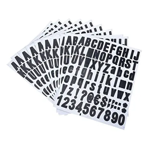 Produktbild: LALAFINA 10blätter Pvc Buchstaben Zahlen Aufkleber Für Außenbereich Selbstklebende Briefkastennummern Etiketten Diy Markierungen
