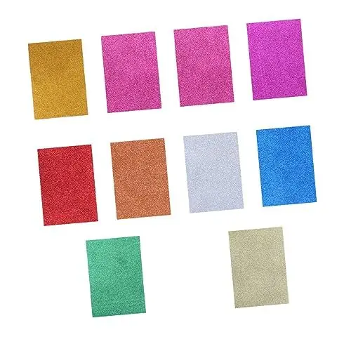 Produktbild: LALAFINA Glitzerpapierbögen Zum Basteln 10 Stück/packung Leicht Zu Schneiden und Aufzukleben für Partyzubehör und Kunstprojekte in Der Schule