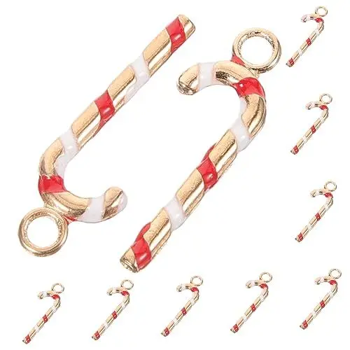 Produktbild: LALAFINA 10 Stück Teiliges Weihnachtsanhänger Set Langlebiger Legierung DIY Charms für Halsketten und Armbänder Festliche Christbaumdeko für Schmuckherstellung für Weihnachtsgeschenke