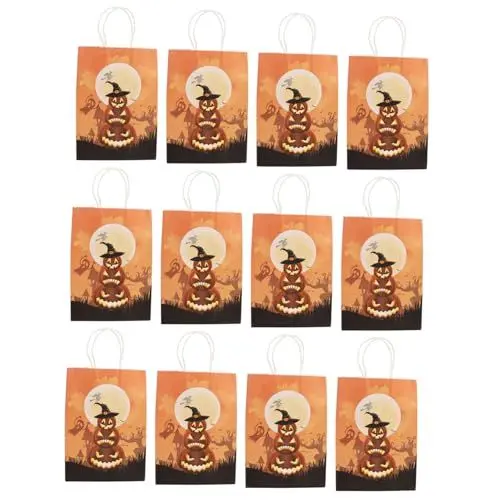 Produktbild: LALAFINA 12 Stücke Halloween Leckerli Taschen Party Favor Taschen für Halloween Candy Tasche Handheld Snack Tasche