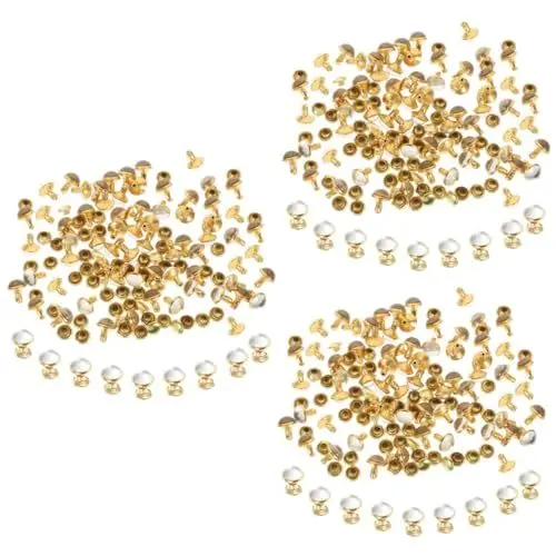 Produktbild: LALAFINA 150 Stück Strass Nieten Für Schuhe Und Taschen Nietenzubehör Türkisfarbene Nieten DIY Taschennieten Kleidungsspikes Taschenzubehör Nietenset Türkisfarbene Nietenknöpfe