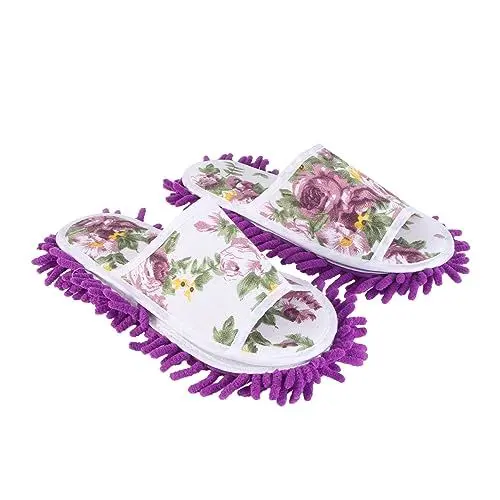 Produktbild: LALAFINA Leise Mopp-Hausschuhe Für Zuhause Staubtuch Auf Der Sohle Zum Entfernen Von Schmutz Und Haaren