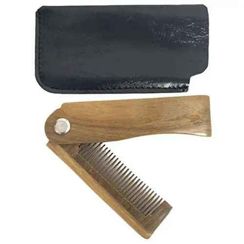 Produktbild: LALAFINA Herren Haar-accessoire Klappbarer Haarkamm Holzkamm Für Einen Sauberen Look