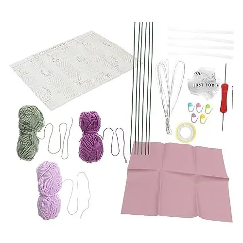 Produktbild: LALAFINA Häkelstrauß-set – Strickmaterialpaket Für Erwachsene Und Kinder Garn Und Werkzeuge Enthalten