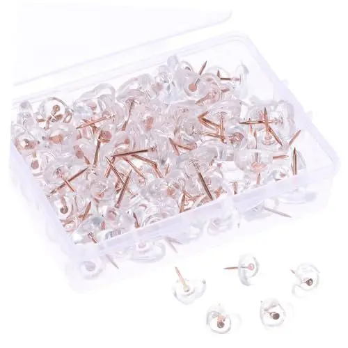 Produktbild: LALAFINA 120stücke Multi-funktionale Herz-förmige Pinnadeln Transparente Push Pins Für Büro Und Zuhause Für Foto-wände Und Karten-Dekoration