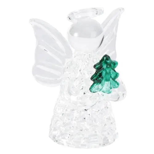 Produktbild: LALAFINA 1stk Engel Anhänger Outdoor-tischdekoration Weihnachtsengel Aus Glas Weihnachtsengel-Ornamente Weihnachtsbaum Mini-Puppen Hängend Statue Haushalt Glas Mit Hohem Borosilikatgehalt