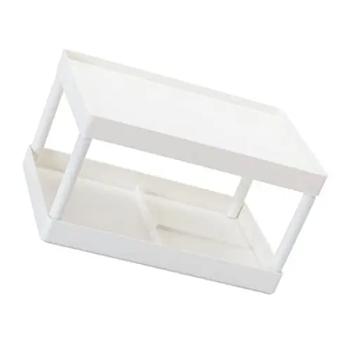 Produktbild: LALAFINA 1stk Lagerregal Schreibwaren-Organizer Aus Kunststoff Desktop-schreibwarenregal Desktop-schublade Schmuck-Organizer-ständer Desktop-regalregal Multifunktion Büro Pp Weiß Aktenregal