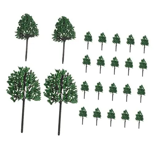 Produktbild: LALAFINA 24st Mikro Landschafts Baum Modell Mini-gartendekoration Gebäude Im -maßstab Modellbaum Selber Bauen Architekturbaummodelle Simulation Klein DIY Miniatur Plastik Grüne Pflanzen