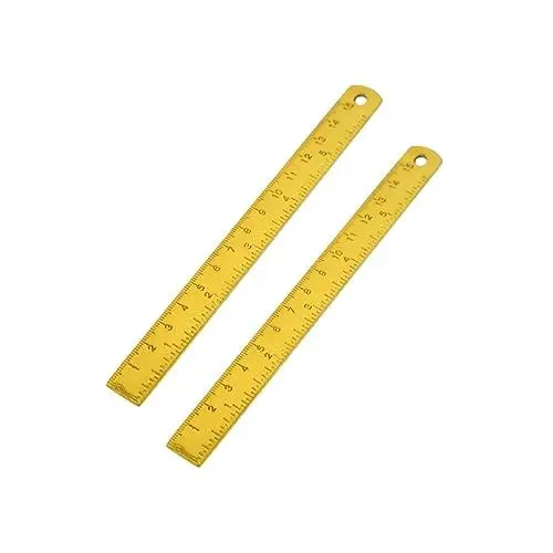 Produktbild: LALAFINA 2St Lineal 6 Zoll Lineal aus Stahl Lineal aus Metall Schneidelineal Lineal mit Löchern Lineal klar Lineal aus Edelstahl Schulbedarf gerades Lineal Wen Wan Herrscher Lineal zeichnen