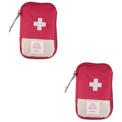 Produktbild: LALAFINA 2St Reiseapotheke aufbewahrungssack in Outdoor-Notfalltaschen Mini-Erste-Hilfe-Set für die Handtasche Reisemedizinpakete medizinische Aufbewahrungstasche