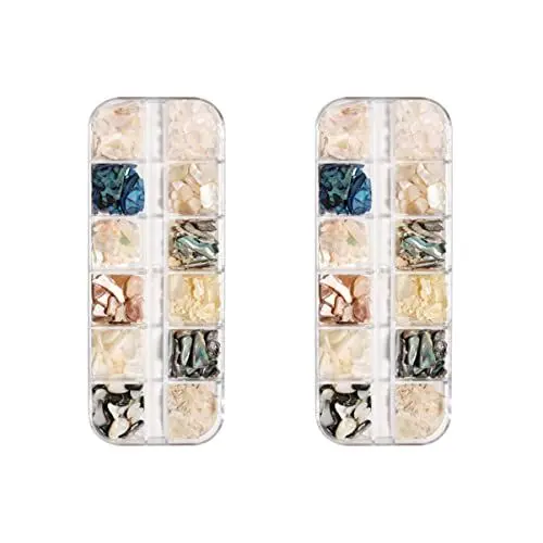 Produktbild: LALAFINA 2sätze Kreatives Nageldesign Farbige Muscheln Nagelaufkleber Für -nailart Für Partys Und Feiertage Einfache Anwendung Vielseitig Einsetzbar Für Nägel Und Dekoration