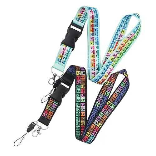 Produktbild: LALAFINA 2 Stück Schlüsselband Lanyard Umhängeband Chemie Geschenke ID Lanyards Strap Verlorene Ketten Schlüsselbänder Für Den Hals Dekorative Schlüsselbänder
