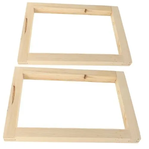 Produktbild: LALAFINA 2st Holzrahmen Aus Drahtgeflecht Holzrahmen Bedrucken Rahmen Für Siebdruck Siebdruck-holzrahmen Siebdruck Aus Holz Professioneller Siebdruckrahmen Einstellen Hölzern Haupt