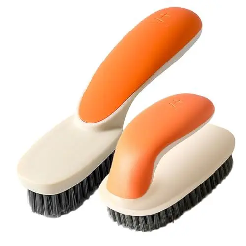 Produktbild: LALAFINA 2st Wäschebürste Schuhputzbürste Nagelreiniger Reinigungsbürste Für Nagellack Nagelreinigungsbürste Schuh Waschen Tragbare Bürste Reinigungsschrubber Pbt-Wolle Kleider Gemütlich