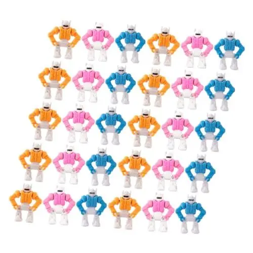 Produktbild: LALAFINA 36St Roboter-Radiergummi Cartoon-Radiergummis Mini-Radiergummis Klassenpreise Radiergummis für Kinder Zeichenzubehör tragbare Radiergummis Bleistift Schreibwaren Modell Student tpr