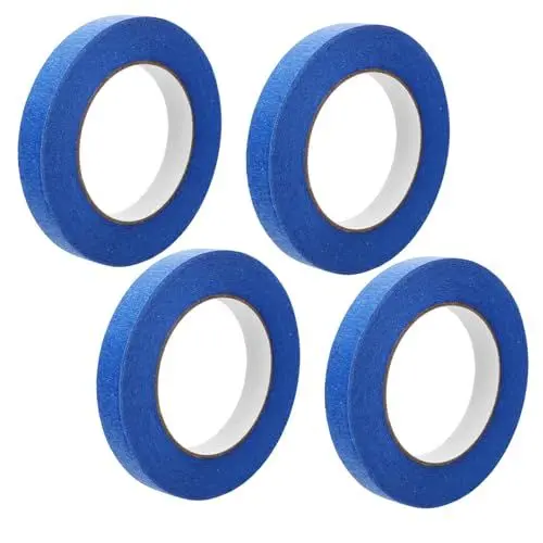 Produktbild: LALAFINA 4rollen Abdeckband Papierband Blau Künstler-farbband Bastelband Malerband