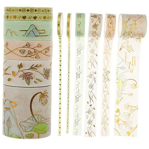 Produktbild: LALAFINA 6 Rollen Washi-klebebänder 2 M Lang Dekorative Scrapbooking-klebebänder Für Den Urlaub Albumaufkleber