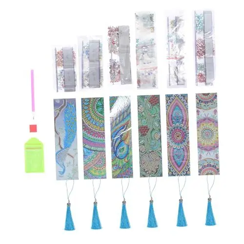 Produktbild: LALAFINA Diamond Art Lesezeichen-set 6 Sets Mit Quasten-lesezeichen Aus Harz Für Bastelgeschenke