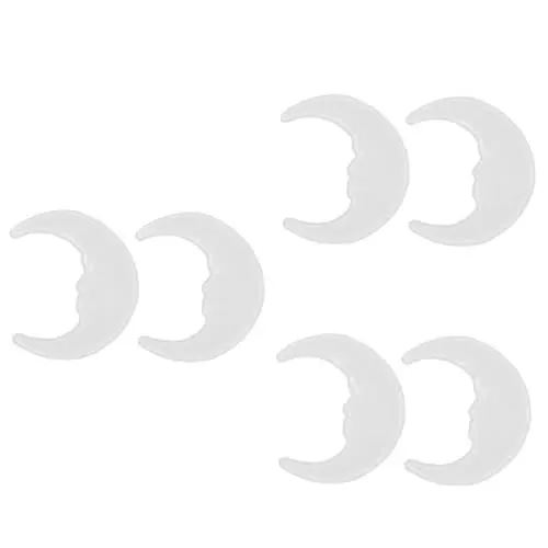 Produktbild: LALAFINA 6 Stk Schimmel Kunsthandwerk Mond de para gelatinas Harzform Schmuck DIY Silikonformen Spiegel Bastelzubehör Handwerk Formen Sonnenbrille Ornament Kieselgel Weiß