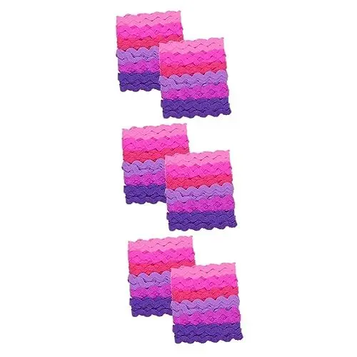 Produktbild: LALAFINA 6 Stk Wasserwellenrand-gurtband Nähen Wellenförmige Trimmen Bommelband Zickzack Party-wellenband- Wellenbiegende Fransen Dekoratives Stickband Welliger Besatz Spitze Polyester