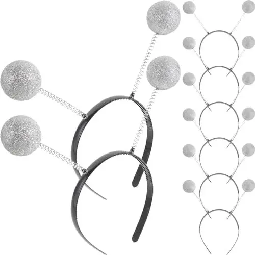 Produktbild: LALAFINA Stirnband Glitzerkopf Bopper Kopfbedeckungen Antenne Kugelkopf Boppers Kostüm Requisiten für Halloween Party (9 Stück)