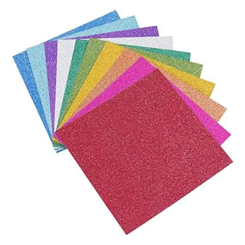 Produktbild: LALAFINA Bastel-glitzerpapierblock 100 Blatt Buntes Handgefertigtes Kartenmaterial
