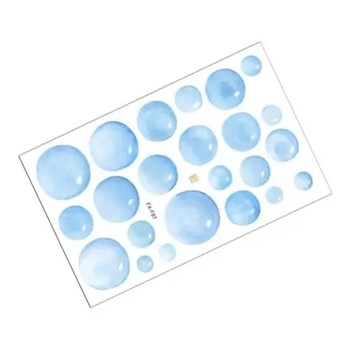 Produktbild: LALAFINA Bubbles Badezimmer Wandtattoo Selbstklebender Deko Aufkleber für Badezimmer Wäsche Türdekoration Wandsticker Abnehmbar und Wasserfest Leicht Anzubringen ohne Werkzeug
