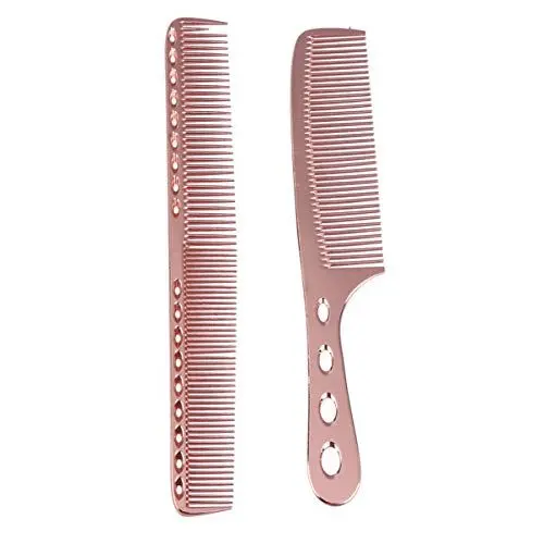 Produktbild: LALAFINA Haarstyling-kämme 2er-set Rosa Professioneller Haarspray-organizer Aus Edelstahl Sanft Zur Kopfhaut Friseurzubehör