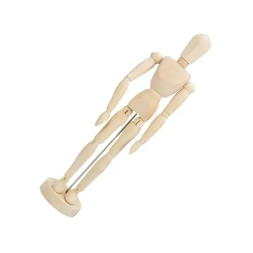 Produktbild: LALAFINA Holzpuppe Schaufensterpuppe Aus Holz Puppe Mit Holzgelenken Artikulierte Finger So Messen Sie Die Ringgröße Zu Hause Kreative Verzierung Action Figur Hölzern Lotusbaum Zubehör