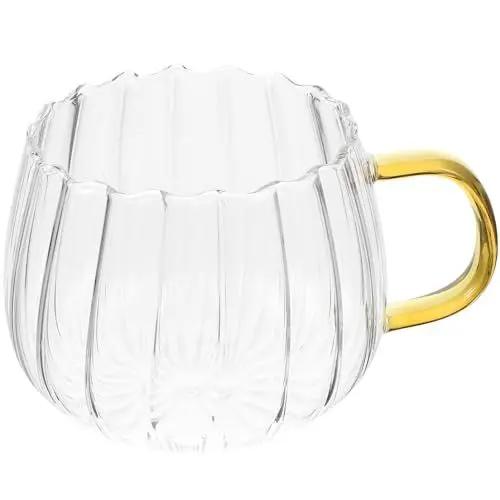 Produktbild: LALAFINA Kristallkaffeetasse Aus Frühstücksteebecher Glastasse Glaskaffeetassen Mit Trinkgläser Für Americano Cappuccino Tee