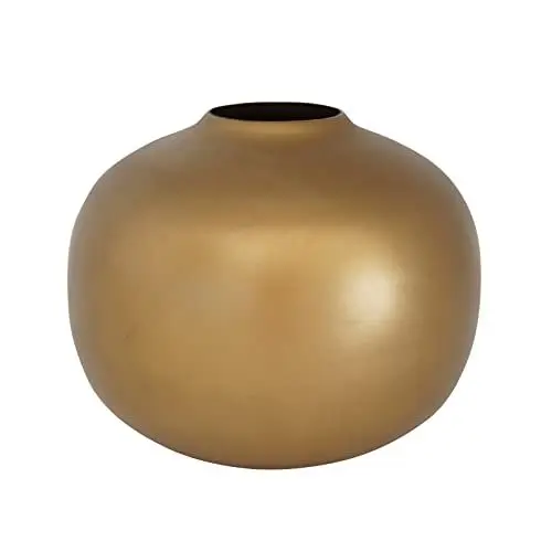 Produktbild: LaLe Living Dekovase Juma in Gold, Ø14 cm als Deko auf dem Schrank, Regal oder als Tischdeko auf deinem Esstisch