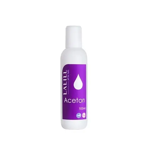 Produktbild: LALILL acetone nail polish remover 100 ml - remover for shellac, hybrid, gel nails, acrylic, tips and nail glue - pure acetone gel nail polish UV cleaner - gel nail cleaner - shellac remover