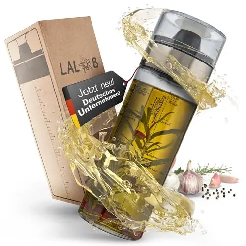 Produktbild: LALOB® Dressing-Shaker – auslaufsicher Behälter – fünf Rezepte in 175ml und 350ml – Salatsoßen-Schüttelbecher