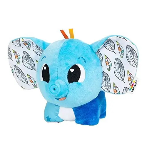 Produktbild: LAMAZE Puffaboo Elefant, Babyspielzeug für Neugeborene, sensorisches Spielzeug für Babys, Geschenk für frischgebackene Eltern, Entwicklungsspielzeug für Jungen und Mädchen ab 3 Monaten, L27467