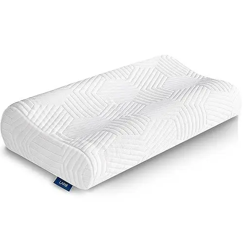 Produktbild: LAMB Höheneinstellbares Memory Foam Kissen Kopfkissen,Nackenkissen Nackenstützkissen Ergonomisches Kopfkissen Antischnarchkissen mit abnehmbarem Bezug