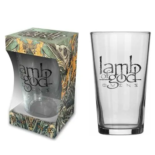 Produktbild: Lamb Of God Beer Glass Omens Band Logo Nue offiziell Boxed One Size