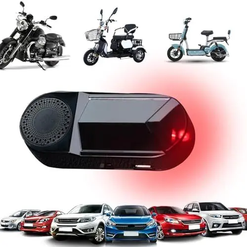 Produktbild: Lambo Autoalarm-Attrappe mit Solarenergie - Gefälschte LED-blinkende Autoalarmanlage | Langlebiges Auto-Diebstahlschutzgerät, universelle Auto-Sicherheitsprodukte für Fahrräder, Auto-Sicherheit