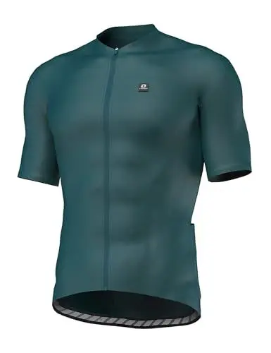 Produktbild: LAMEDA Radtrikot Herren Kurzarm Sommer MTB Rennrad Trikot Fahrradtrikot Kurz Atmungsaktive Schnell Trocknend Elastisch Reflektierend Anti-Rutsch Grün M