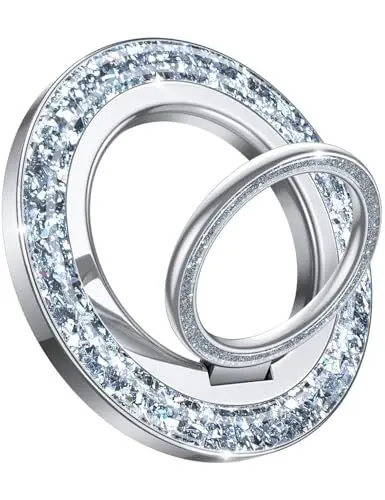 Produktbild: Lamicall Handy Ring Halterung für MagSafe - Glitzer Fingerhalter mit Feinen Zahnrädern, 360° Magnetisch Handy Griff Halter für iPhone 16/15/14/13/12 Pro Max Plus, alle Smartphone, Zubehör für MagSafe