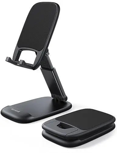 Produktbild: Lamicall Handy Ständer Verstellbare, Handy Halterung - Faltbarer Handyhalterung, Halter für iPhone 16 15 14 Pro Max Plus, 13 12 Pro Max Mini, 11 Pro, Xs Max, X, 8, 7, SE, Samsung S24 S23, Smartphone