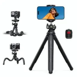 Produktbild: Lamicall Handy Stativ, Mini Stativ Halter - 2024 Handy Halterung Stativ für Smartphone & Kamera, Flexible Handystativ mit Kabelloser Fernbedienung, 360° Pocket Tripod für iPhone 16/15/14/13, für GoPro